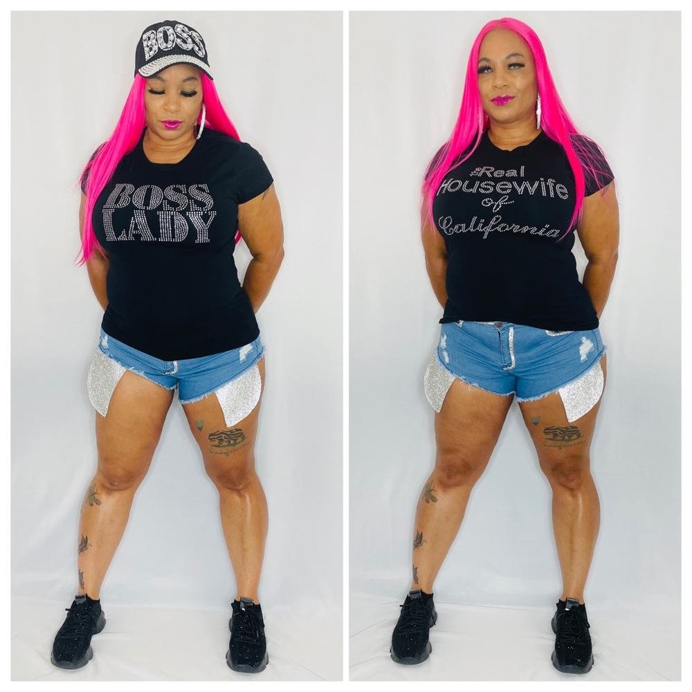 Rhinestone Boss Lady T-Shirt